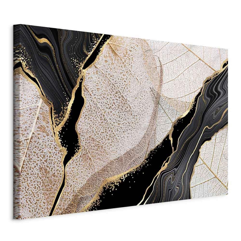 Leinwandbild Moment Schwarz Cappuccino B: 120 cm