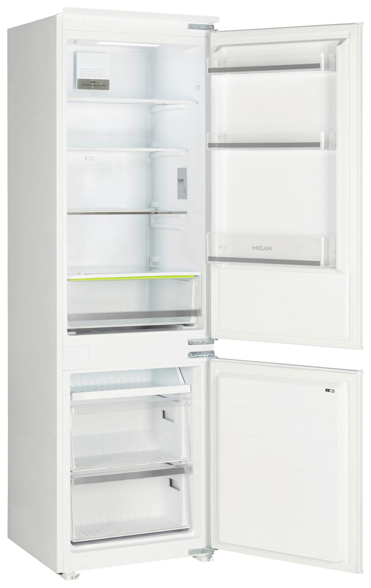 Kühl-Gefrier-Kombination Ekmbmfnfe - Weiß, Basics, Glas/Kunststoff (54,0/178,5/51,0cm) - Mican