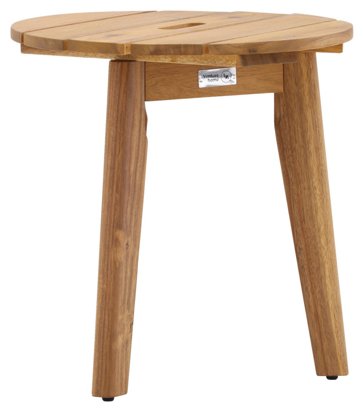 Gartenbeistelltisch Chania - Akaziefarben, KONVENTIONELL, Holz (40/40/42cm) - Gardenson