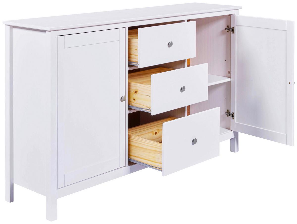 Kommode 160 cm Chilly Home, Weiß - Weiß, Design, Holz (160/96/39,5cm) - Livetastic