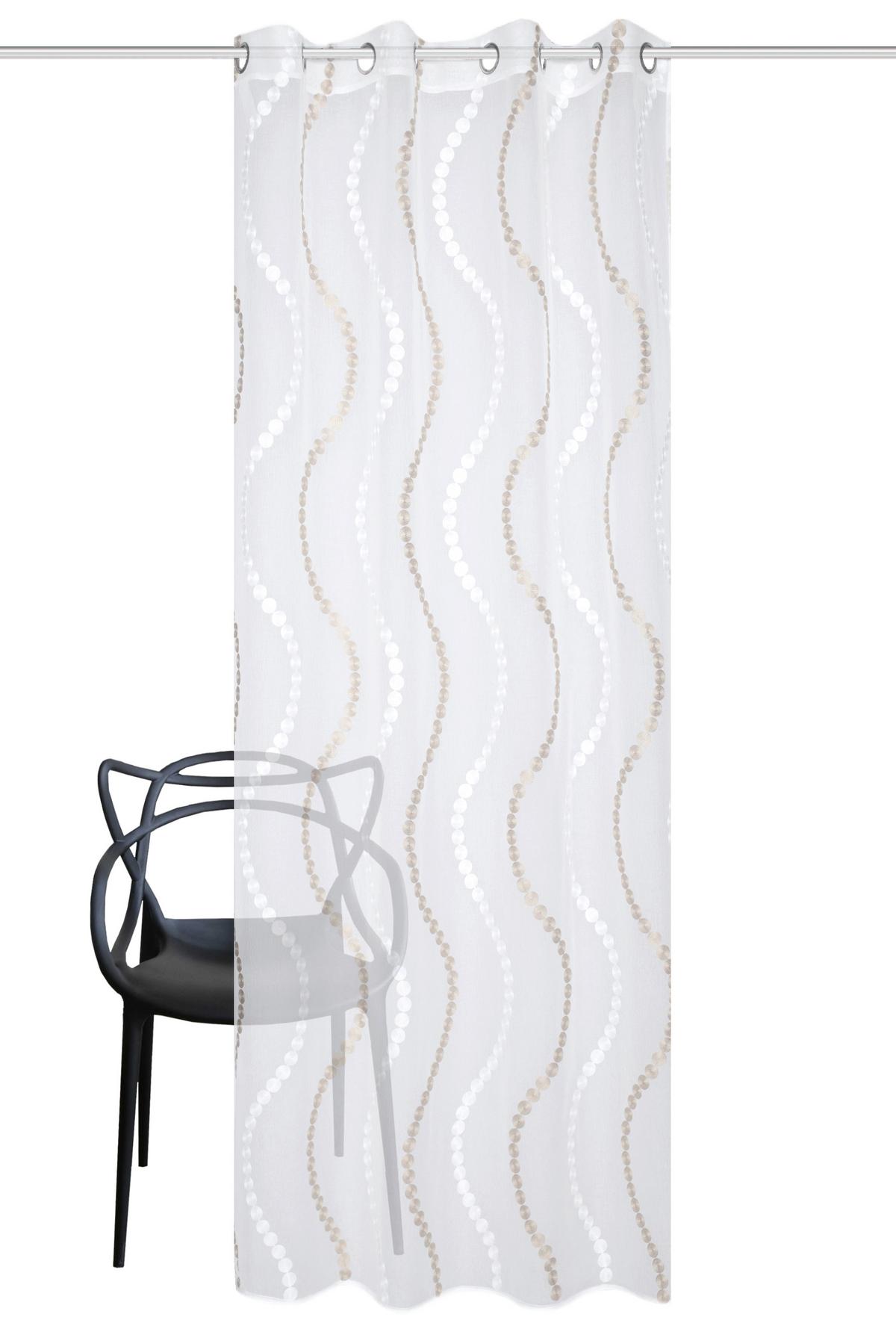 ÖSENVORHANG ALAVARO BEIGE - Beige, Basics, Textil (140/245cm) - Schmidt Spiele
