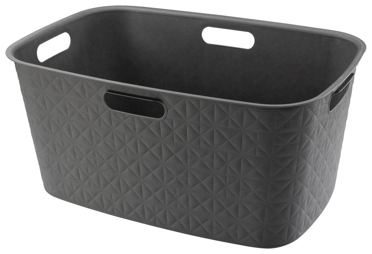 Ruháskosár Curver "softex" - sötétszürke, Basics (38/27.5/59cm)