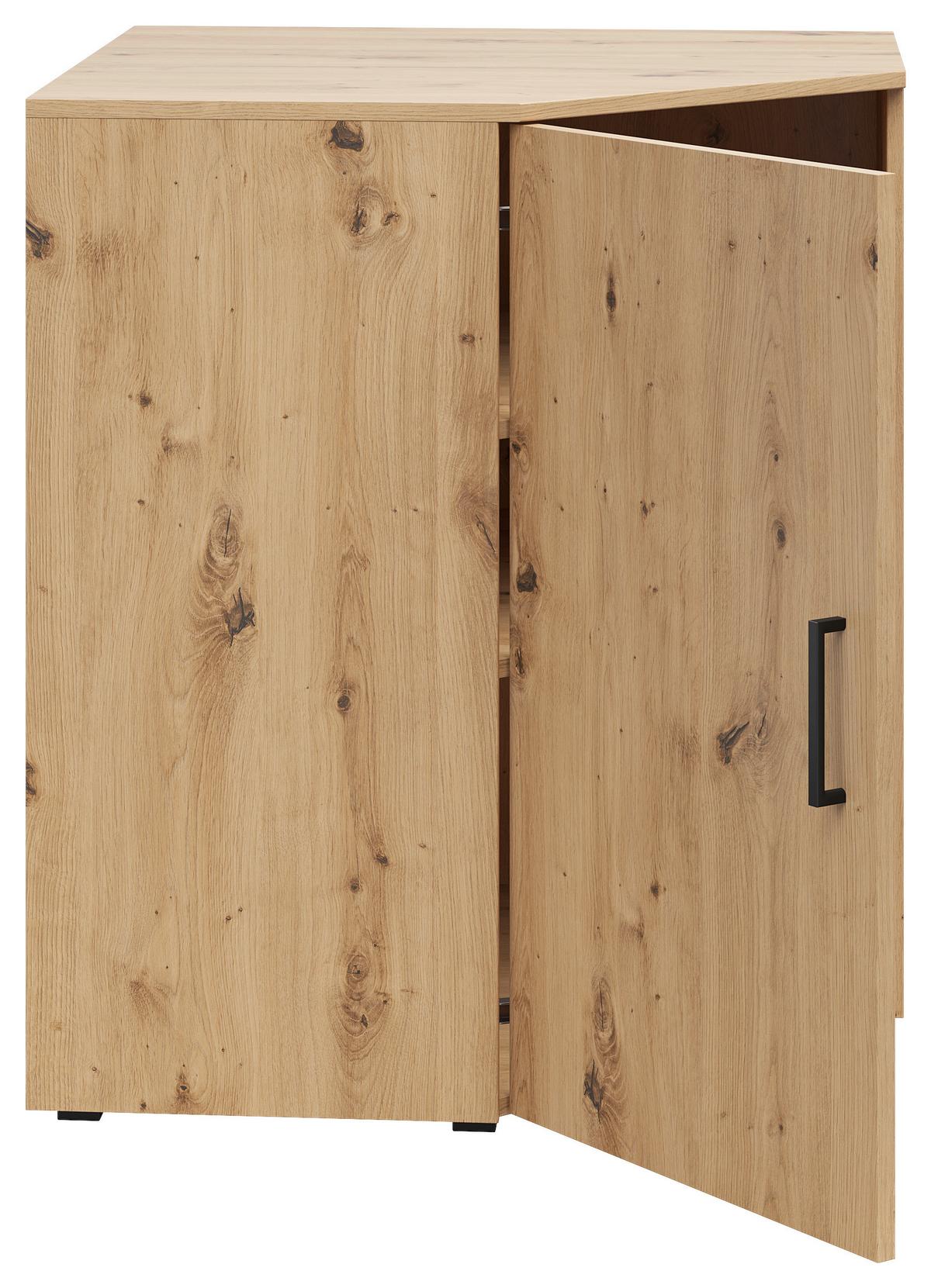Sarokkomód Cabinet - Artisan tölgy, Modern, faalapú anyag (71,5/71,5cm)