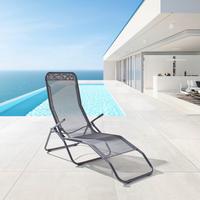 LEŽADLO NA OPAĽOVANIE GEORG - antracitová, Modern, textil/plast (145/98/59cm) - Mömax