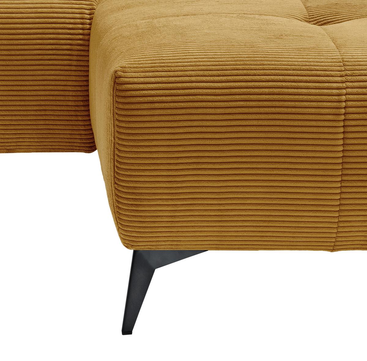 Ecksofa Mit Usb Anschluss Sano, Goldfarben,s: 258x180 Cm - Goldfarben/Schwarz, MODERN, Textil (258/180cm) - Livetastic