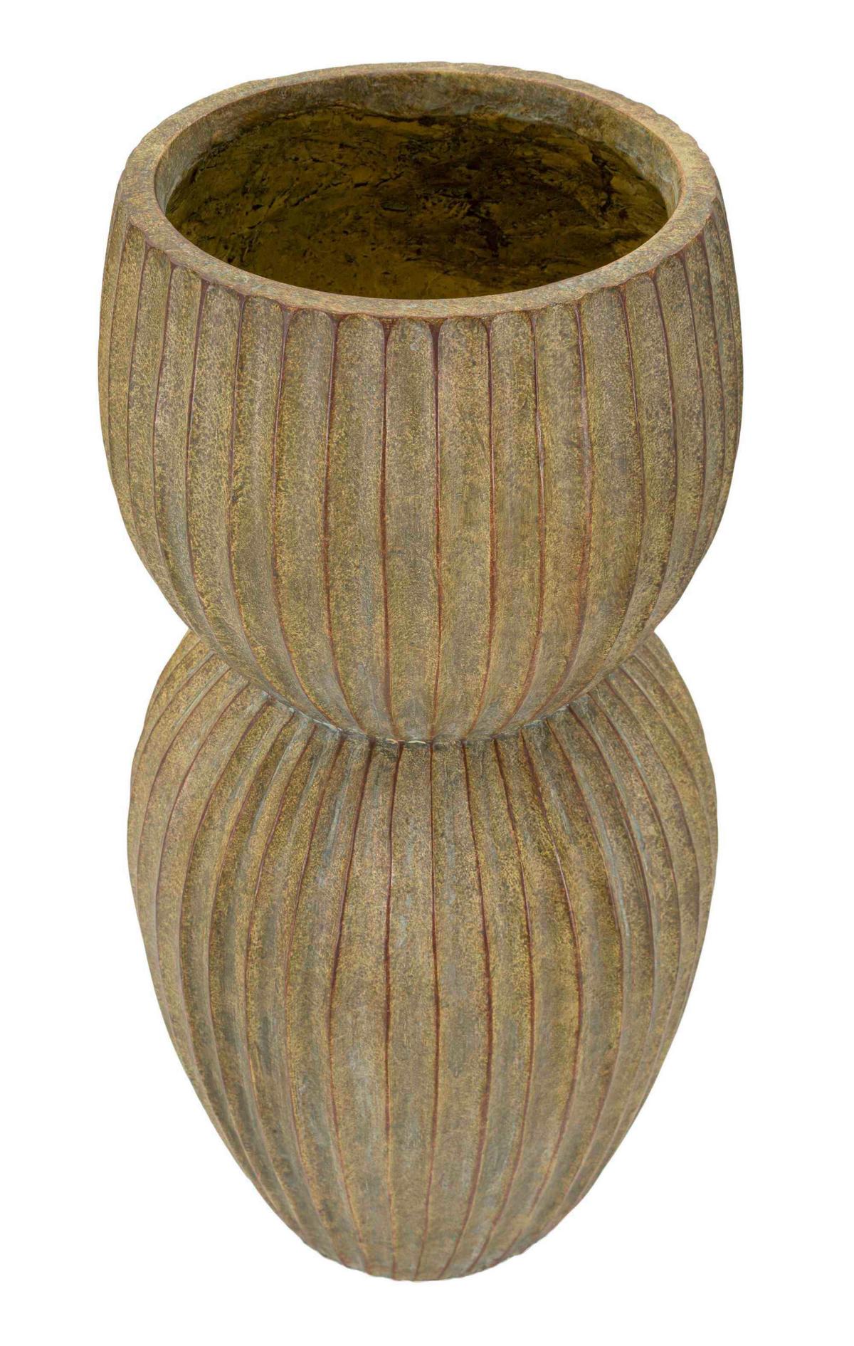 Vase Breeze Pot Olivgrün B: 25 Cm - Olivgrün, Basics, Metall (25/52.5/25cm)