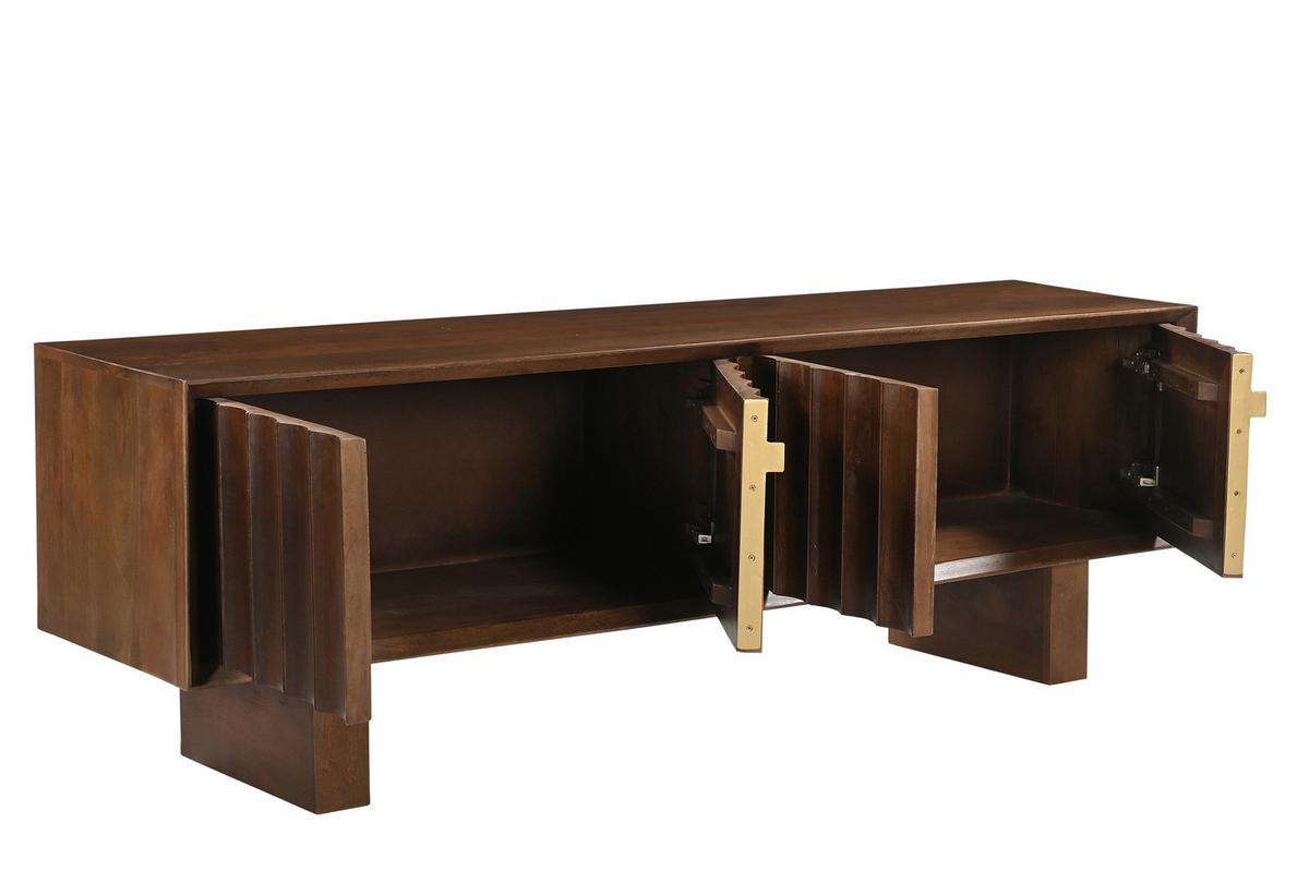 Lowboard Mangoholz braun B: 180cm - Braun, Design, Holz (180/60/45cm) - MID.YOU
