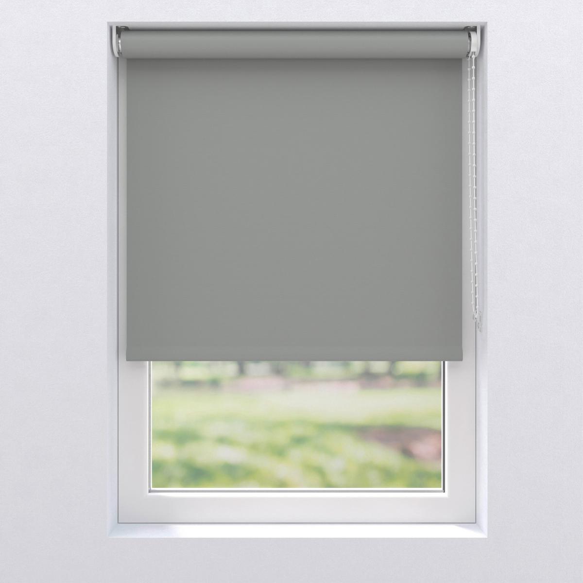 Verdunkelungsrollo 100x190 cm mit Kettenzug - Grau, Basics, Textil (100/190cm)