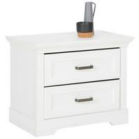 Noční stolek bílí, š.65 cm - bílá/černá, Romantický / Rustikální, kov/kompozitní dřevo (65/52/41cm) - Zandiara