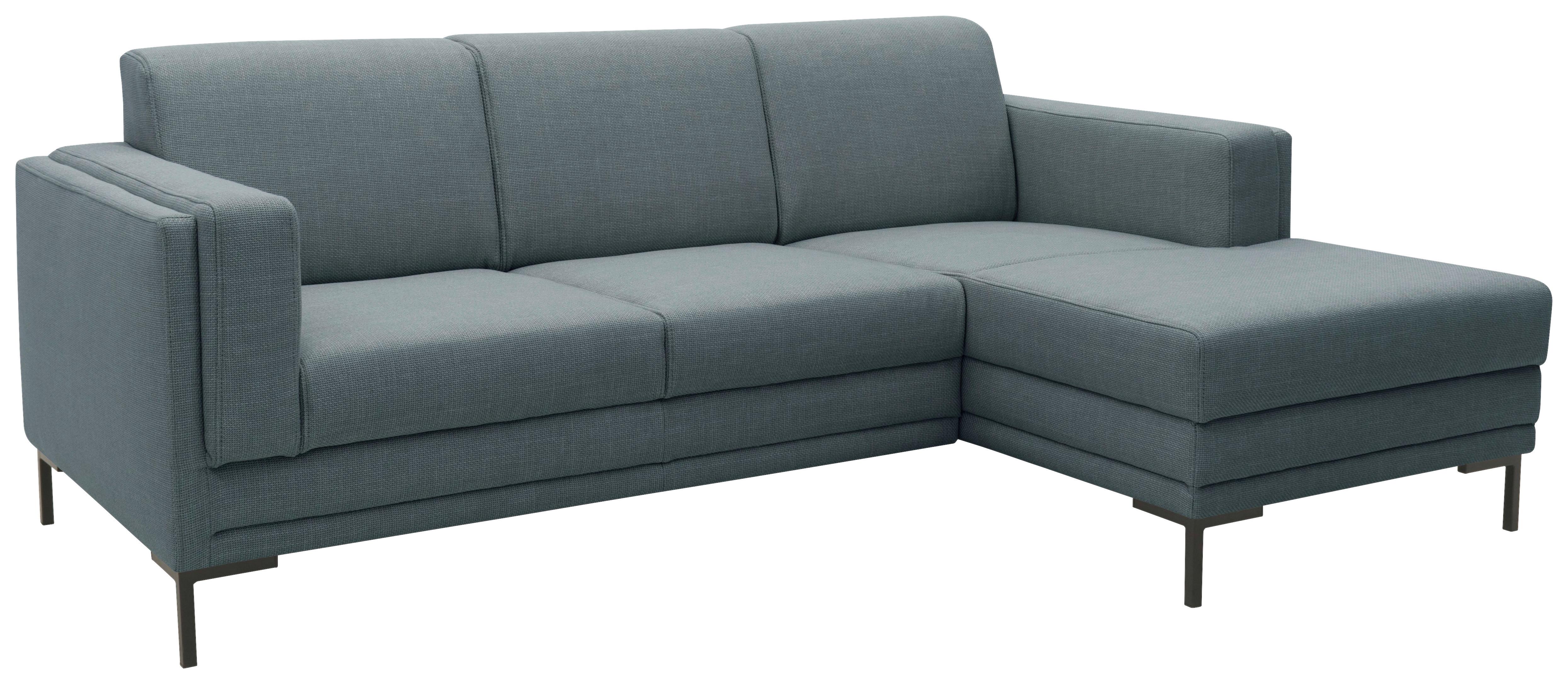 Ecksofa Looks Vii - Petrol/Schwarz, Design, Textil (214/146cm) - LOOKS by W.Joop