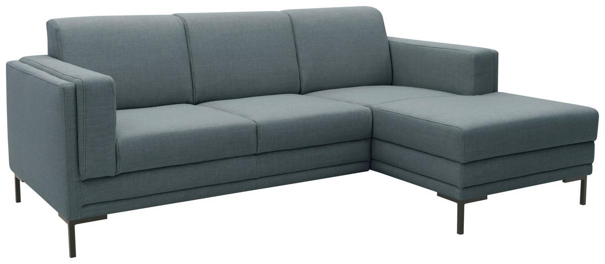 Ecksofa Looks Vii - Petrol/Schwarz, Design, Textil (214/146cm) - LOOKS by W.Joop