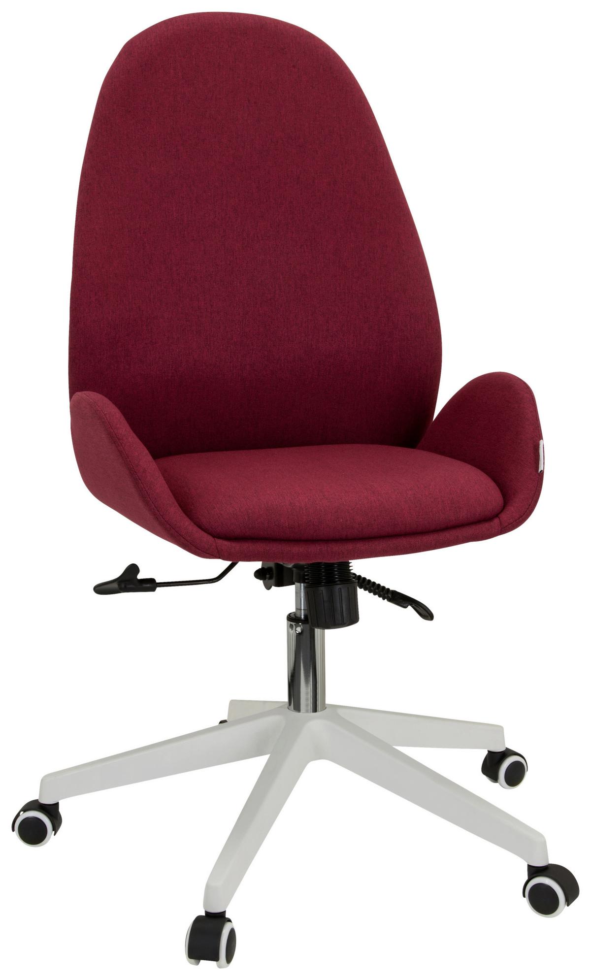 Drehstuhl Avea I Mit Wippfunktion Bordeaux - Bordeaux/Weiß, Basics, Kunststoff/Textil (56/104/58cm) - MID.YOU