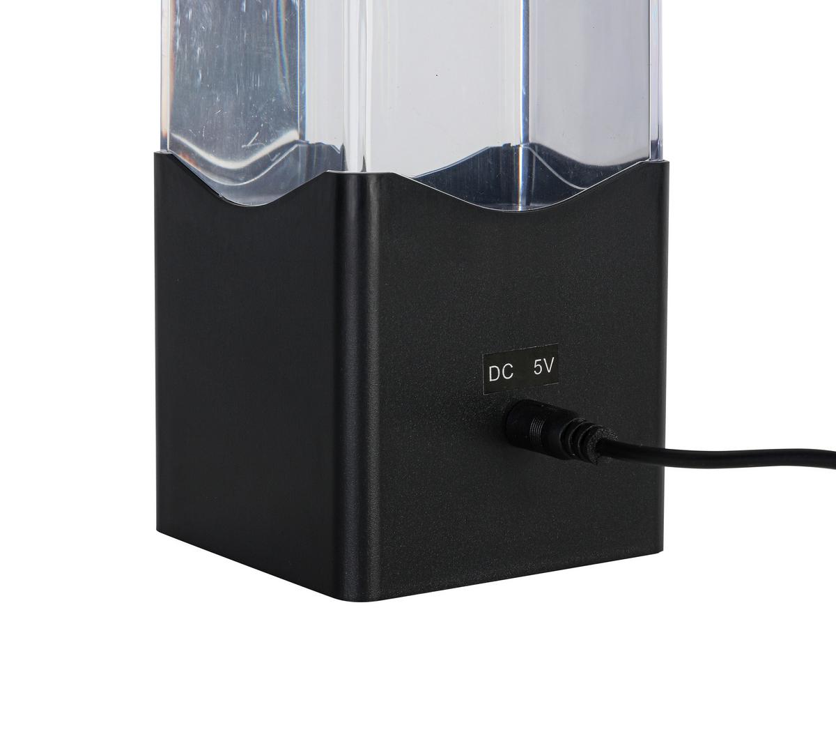 DEKORAČNÉ LED SVIETIDLO QUALI - priehľadné/čierna, Modern, plast (7,5/23,3/7,5cm) - Mömax