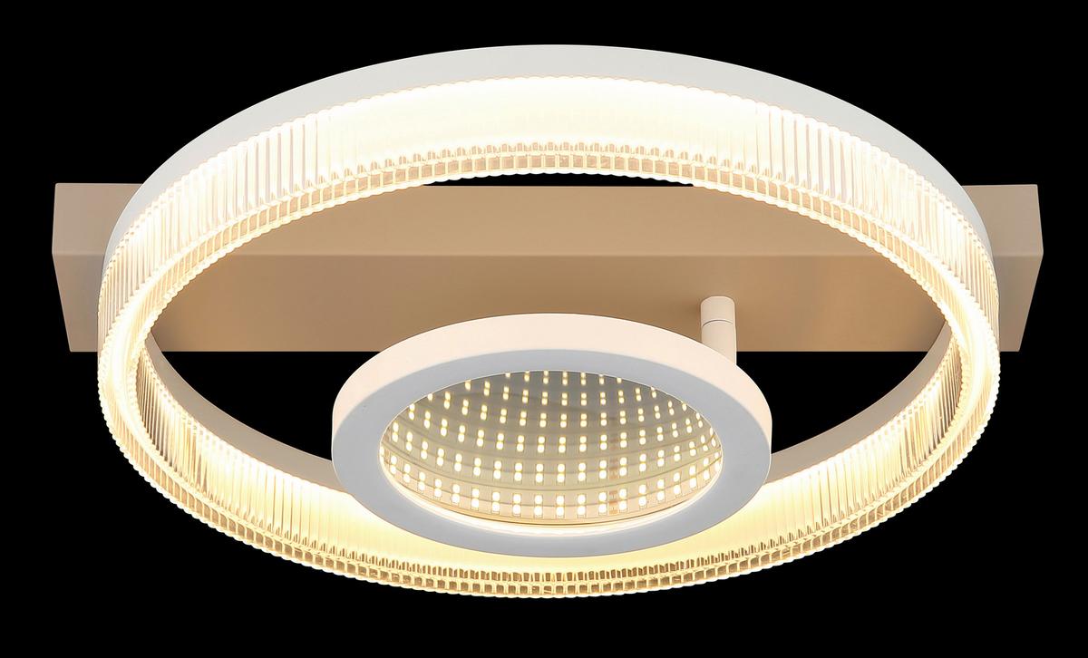 LED-Deckenleuchte 3000k, 850lm, 18w - Sandfarben/Transparent, Design, Kunststoff/Metall (36/33/10cm) - Globo