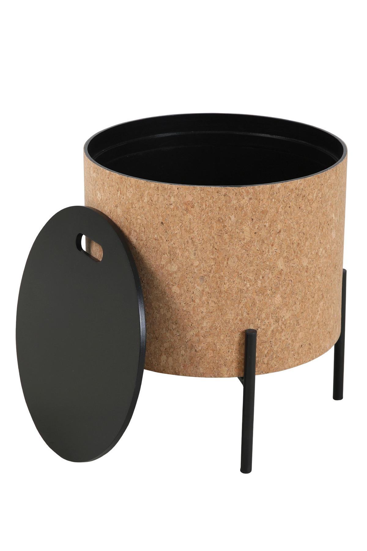 Couchtischset Naturfarben/schwarz B: 63 Cm - Schwarz/Naturfarben, Design, Holz/Holzwerkstoff (63-41,5/63-41,5/48,5-36,5cm) - Livetastic