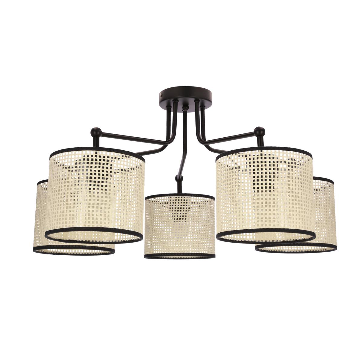 Deckenleuchte 35-38258 Topi - Creme/Schwarz, KONVENTIONELL, Kunststoff/Metall (72/72/34cm)