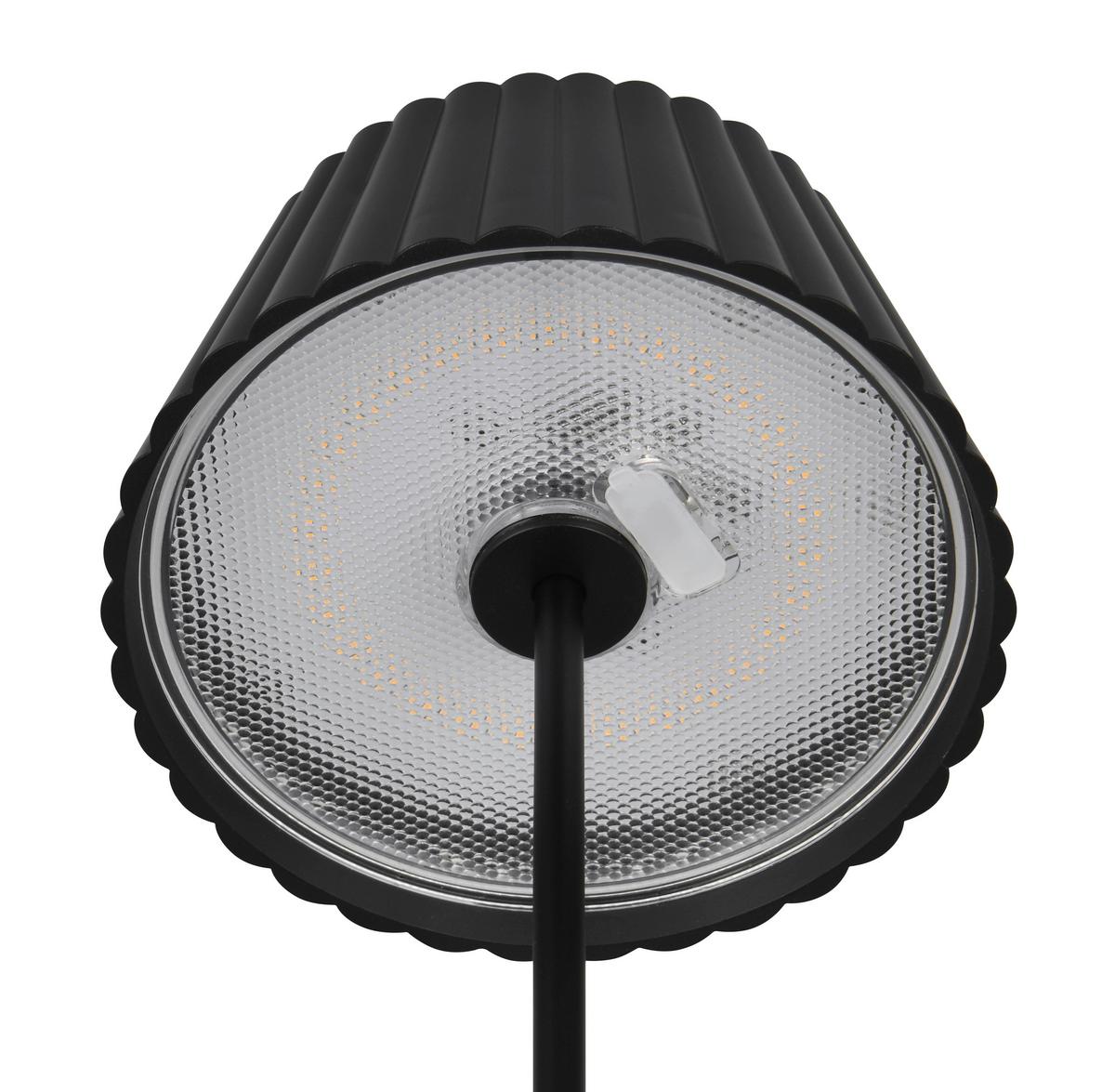 Akku-Stehleuchte R47706132 Suarez - Schwarz, Design, Metall (13,5/123cm)