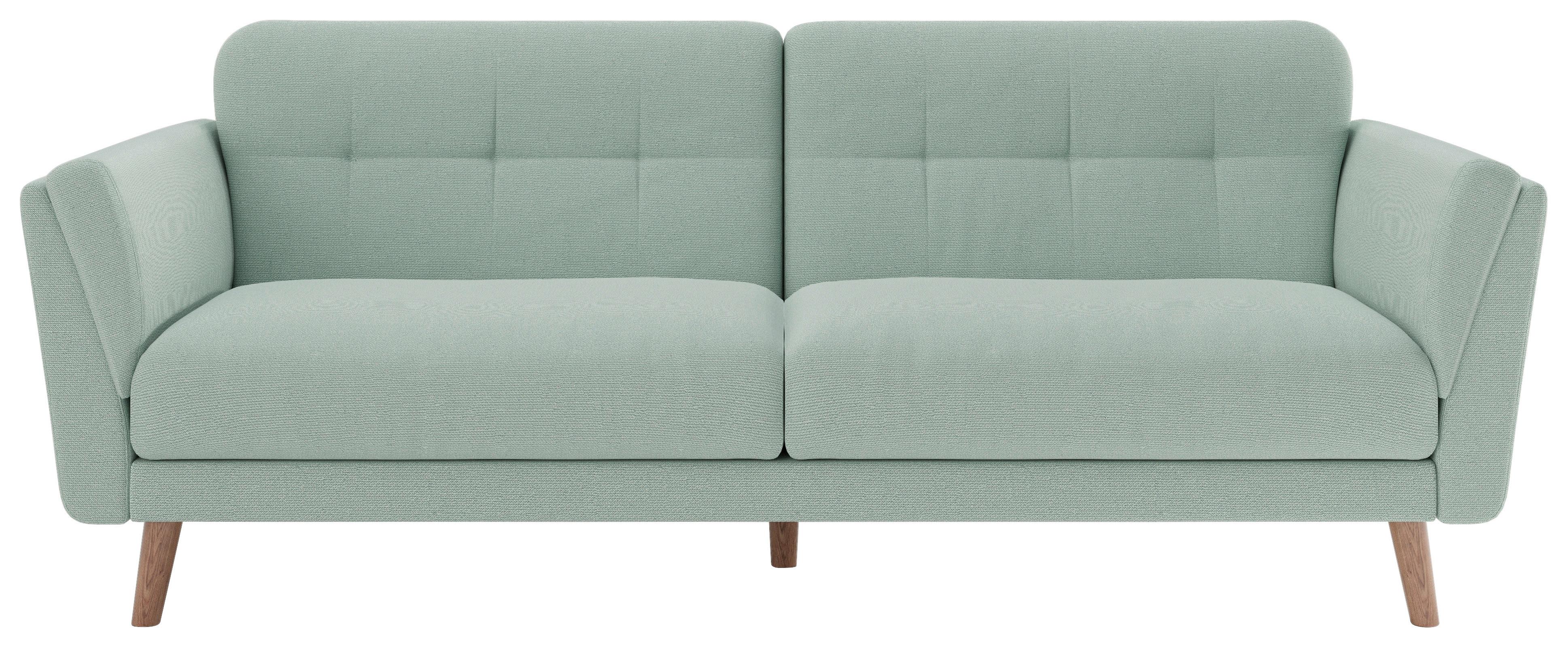 3-sitzer-sofa Mit Schlaffunktion Helsinki Mint - Mintgrün, MODERN, Textil (220,5/88/80,5cm) - MID.YOU