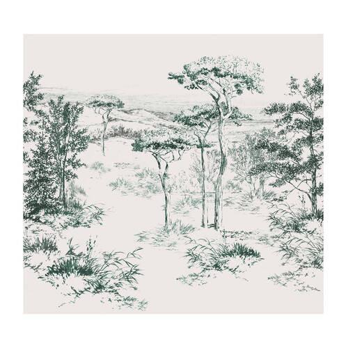 Fototapete 118752 - Weiß/Grün, Basics, Papier/Kunststoff (300/280cm)