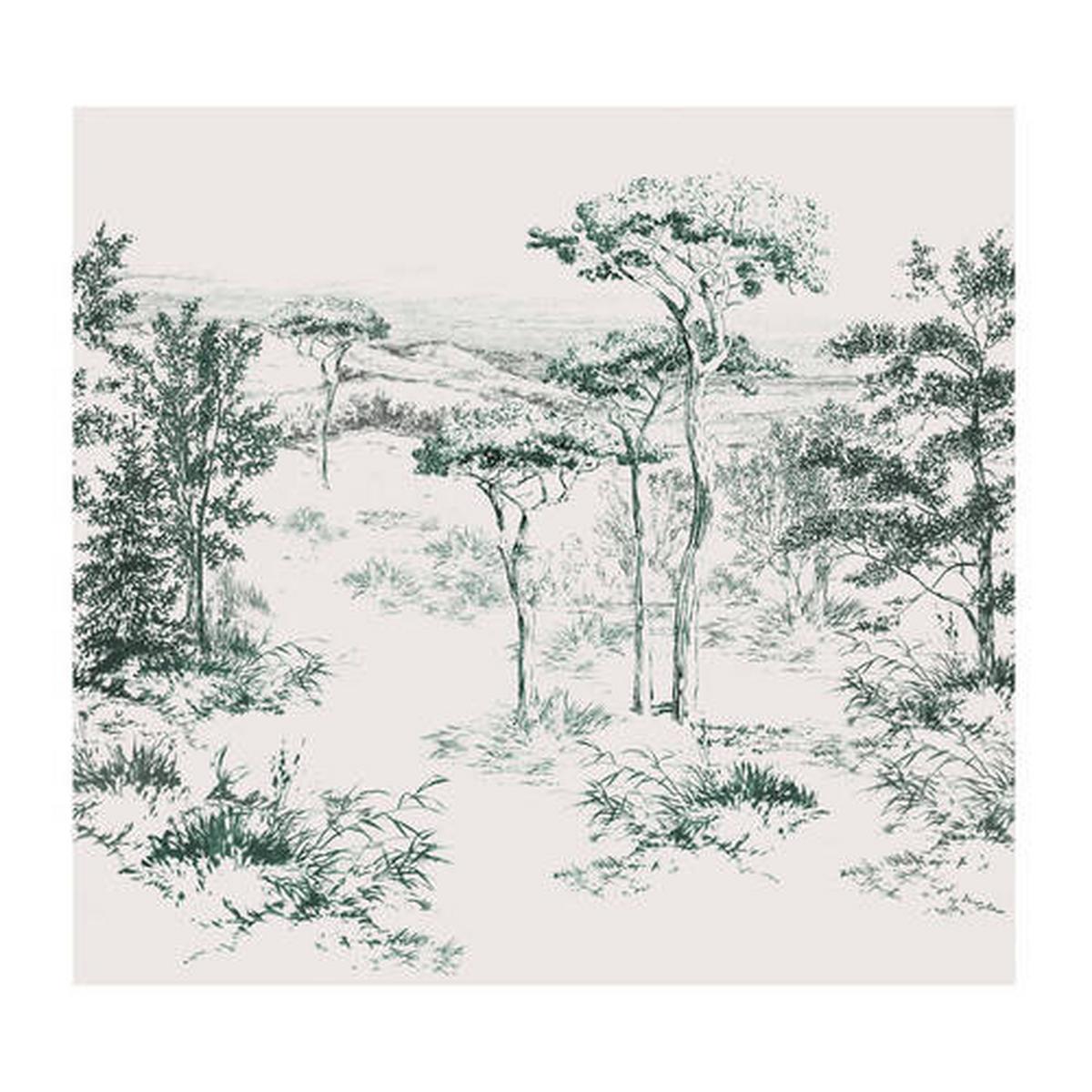 Fototapete 118752 - Weiß/Grün, Basics, Papier/Kunststoff (300/280cm)
