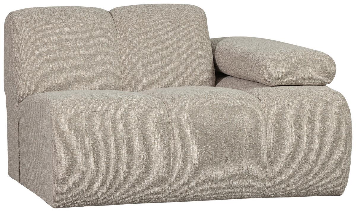 Sofaelement Mojo Beige B: 124cm - Beige/Schwarz, Design, Textil (124/74/97cm) - Livetastic