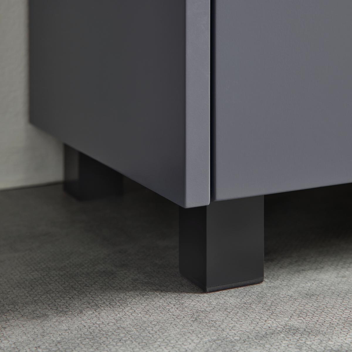 Spodní skříňka MASSIMO tmavě šedá - barvy stříbra/tmavě šedá, Moderní, plast (60/59/30cm) - Bessagi Home