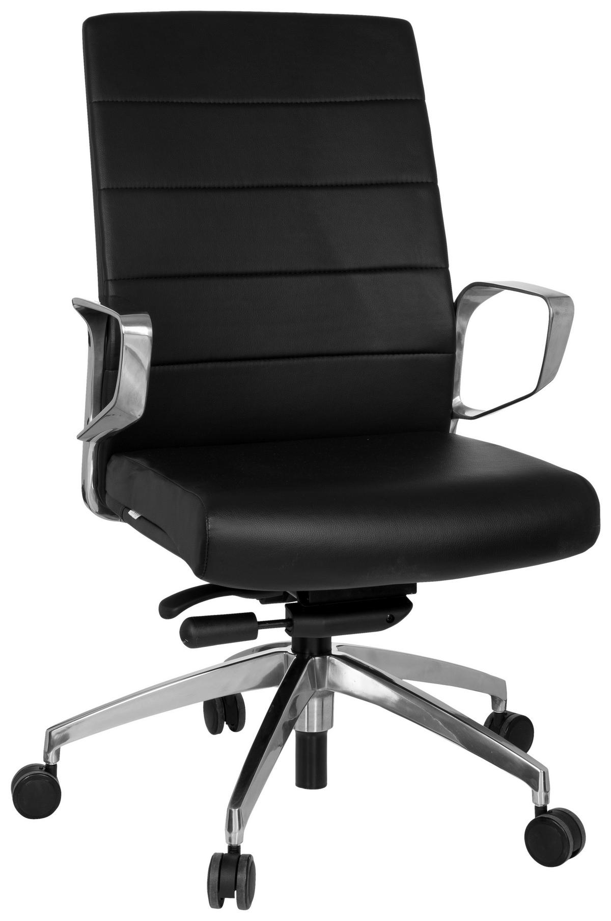 Drehstuhl Provider Schwarz - Chromfarben/Schwarz, MODERN, Kunststoff/Textil (57/110/50cm) - MID.YOU