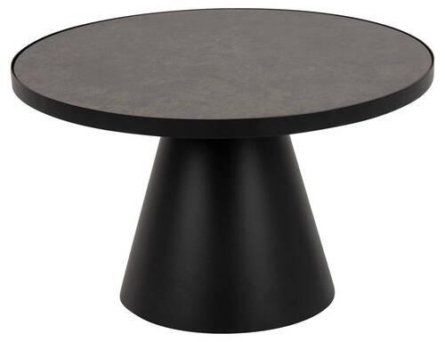 Konferenční stolek SOLI P: 66 cm - černá, Konvenční, kov/sklo (66/66/40cm) - MID.YOU