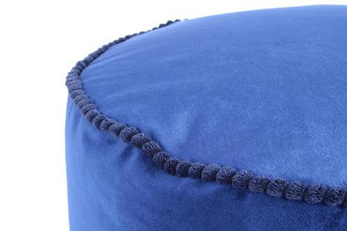 Sedací poduška samet, modrá - modrá, Basics, textil (47/32/47cm)