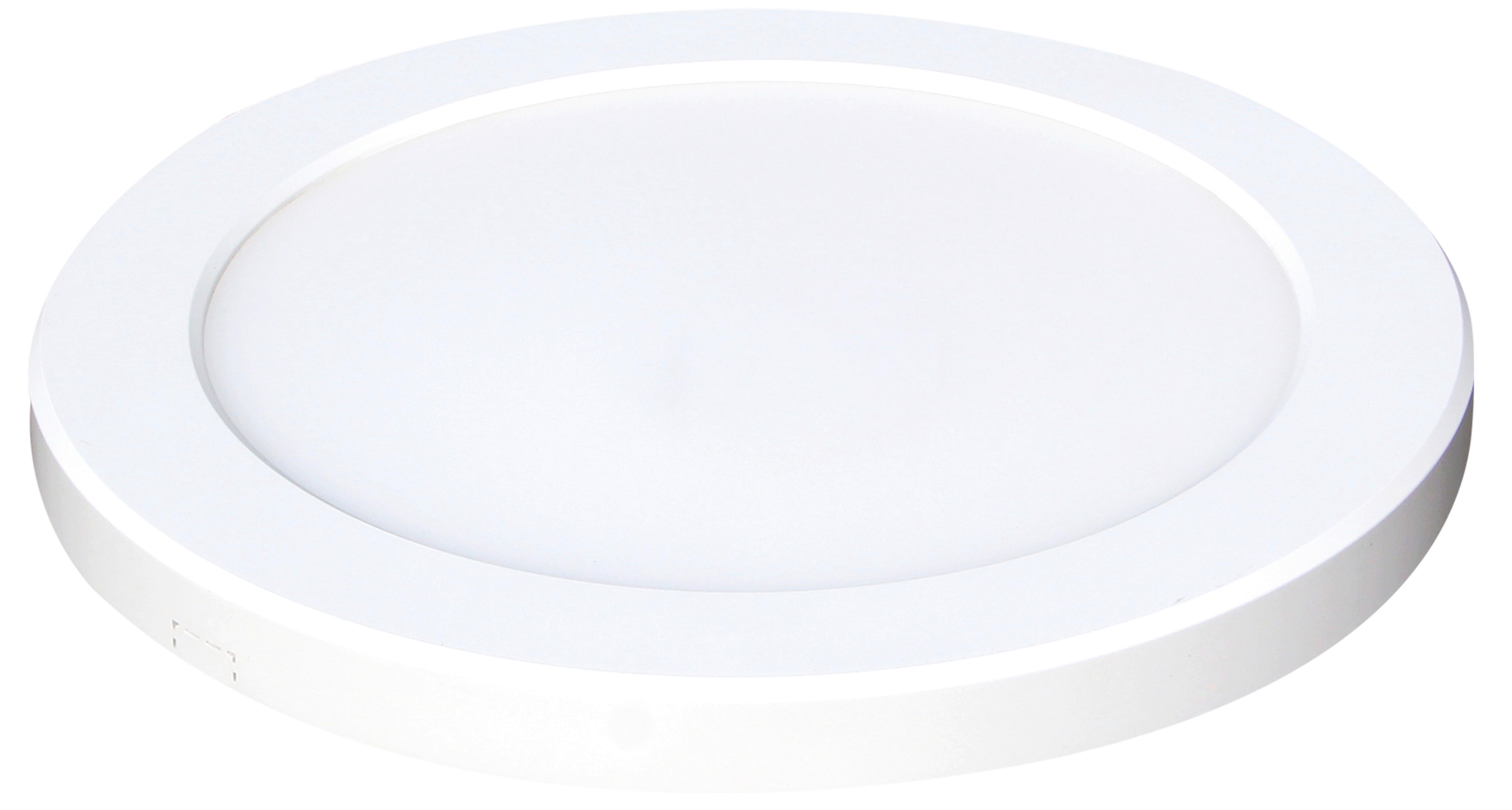 STROPNÉ LED SVIETIDLO LASSE - biela, Konventionell, plast (29,8/1,8cm) - Mömax