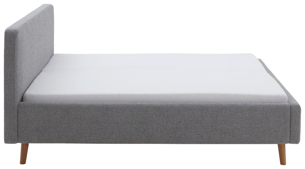 Polsterbett Mattis Herve Grau 160x200cm - Eichefarben/Birkefarben, Design, Holz/Textil (160/200cm) - MID.YOU
