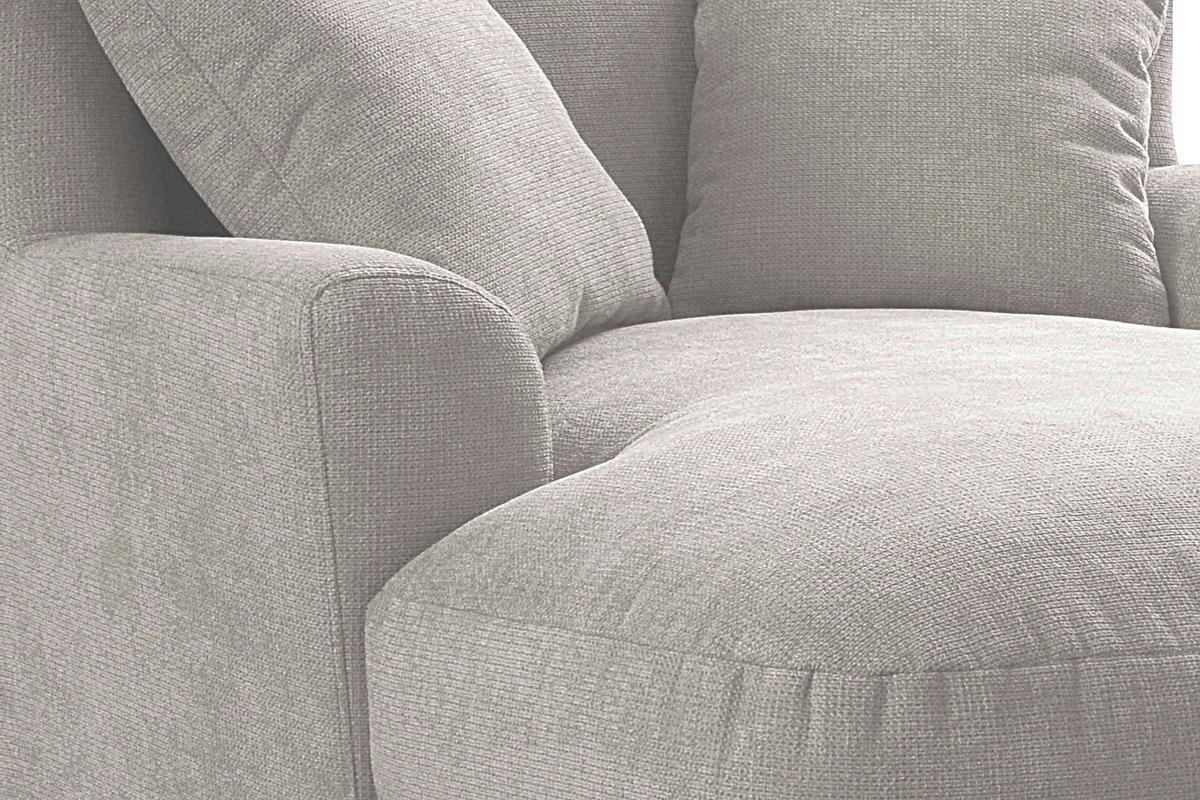 XXXL-Sessel Asado creme teilmassiv, B: 109 cm - Dunkelbraun/Creme, MODERN, Holzwerkstoff/Textil (109/104/145cm) - Sit & More