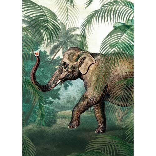 Fototapete Elefant - Multicolor, Basics, Papier/Kunststoff (200/280cm)