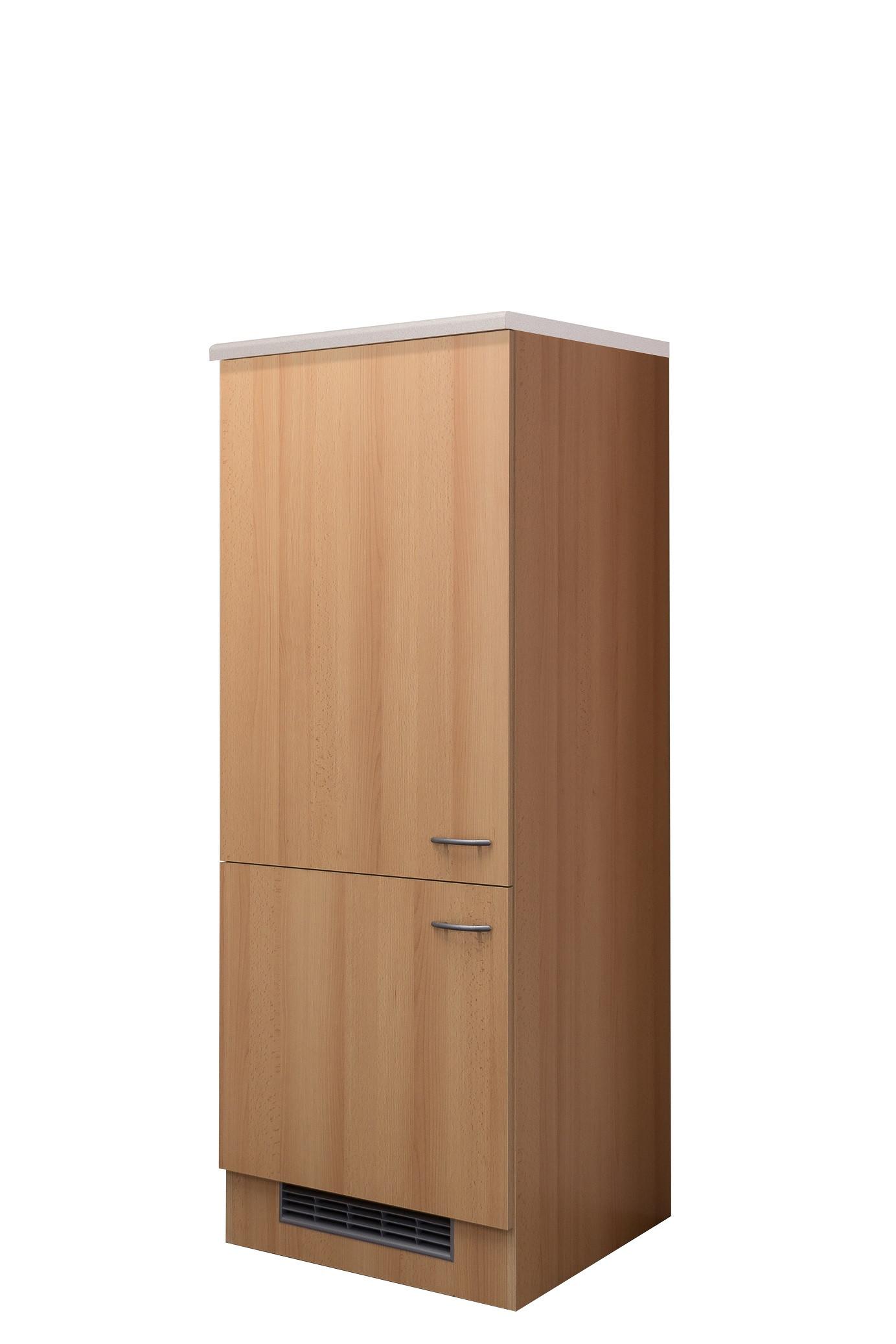 Kühlschrank-Umbauschrank Nano B: 60 cm Creme - Beige/Buchefarben, MODERN, Holzwerkstoff (60/162/60cm) - FlexWell