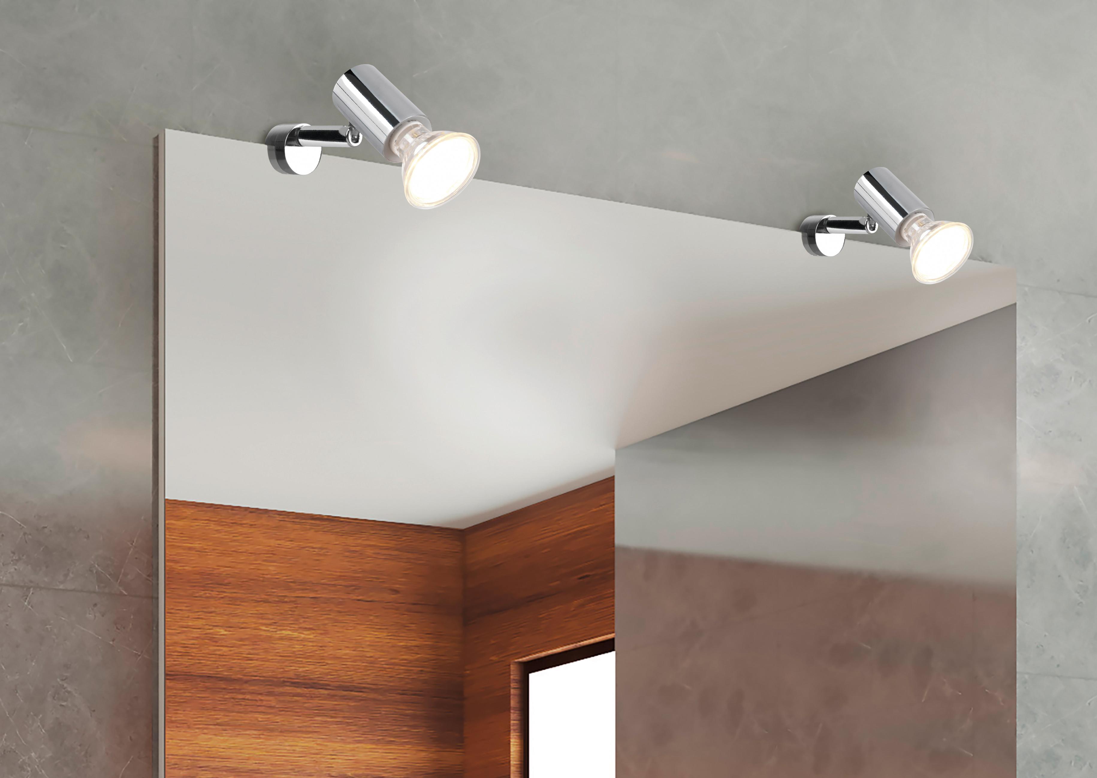 Wandstrahler 1-Flammig L: 10 cm - Chromfarben, Basics, Metall (3/5/10cm) - Trio Leuchten