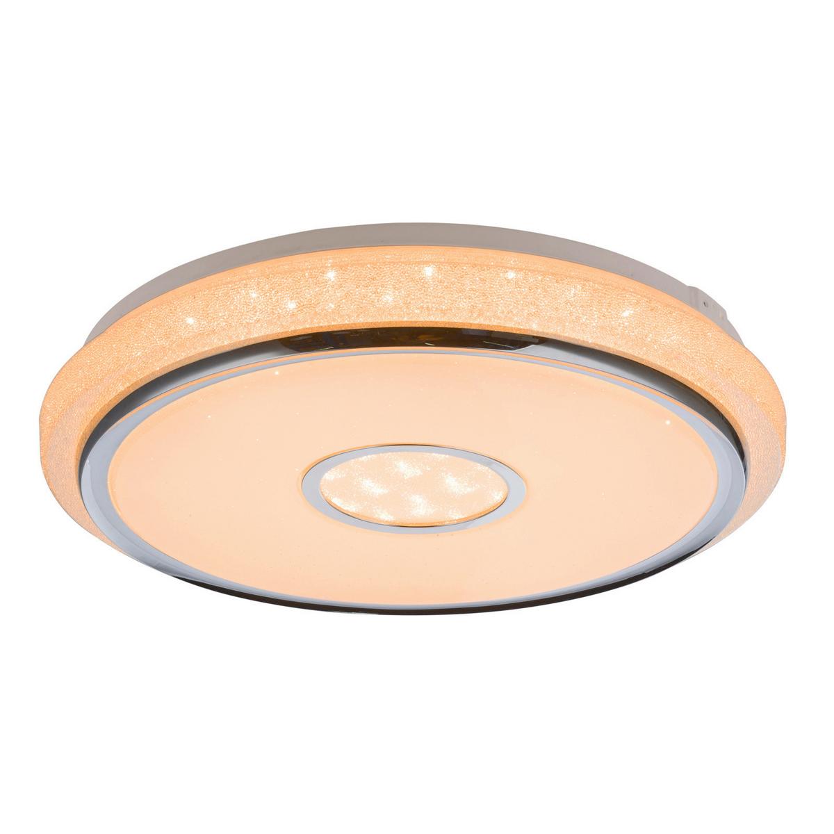 Led Mennyezeti Lámpa 48389-40 Dani - krómszínű/fehér, Basics, műanyag (50/9.5cm)
