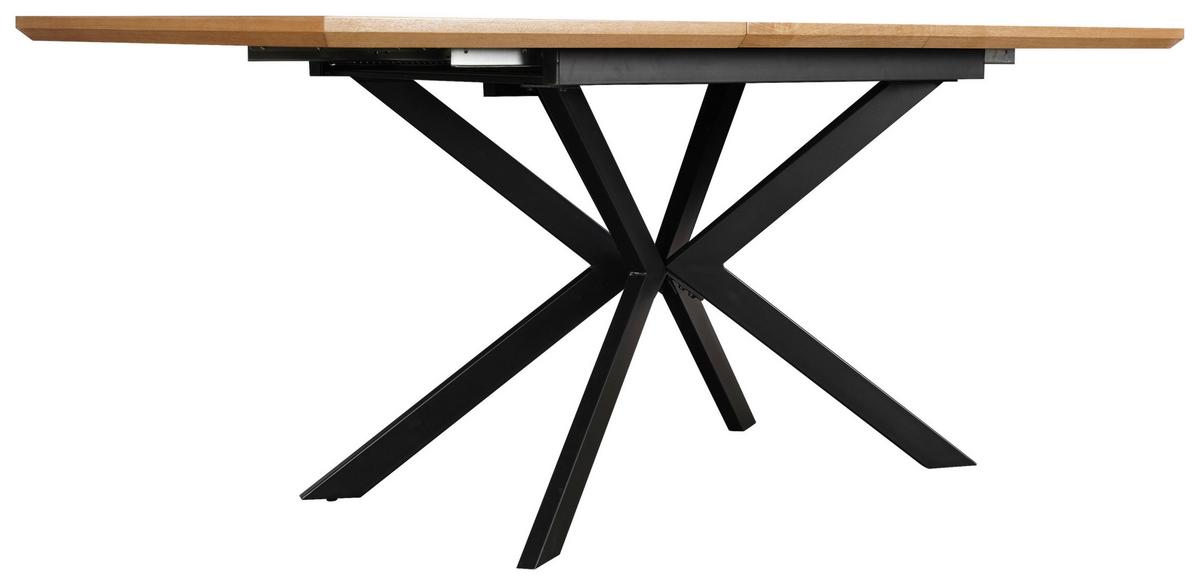 Esstisch Elena - Schwarz/Naturfarben, MODERN, Holzwerkstoff/Metall (140/80/76cm) - MID.YOU