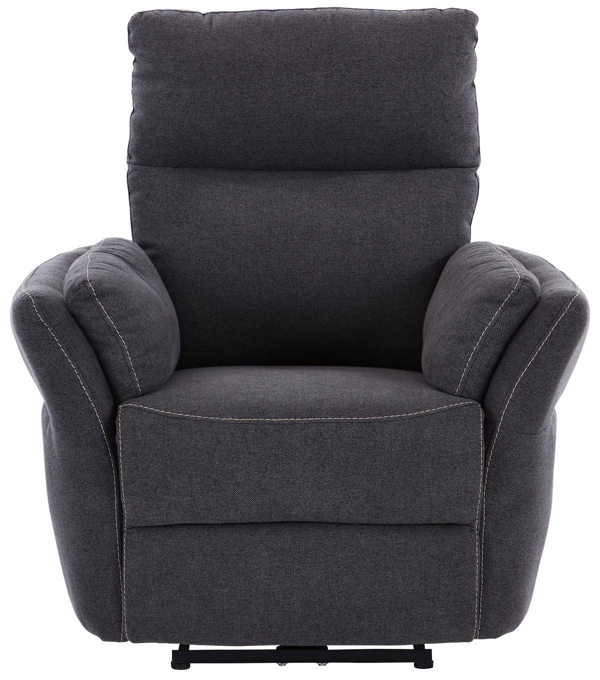 Relaxsessel Elektrisch Redon Stoffbezug Dunkelgrau - Dunkelgrau, Design, Textil/Metall (91/102-81/90-158cm) - Luca Bessoni