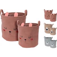 Úložný košík sada 2ks KIDS BASKET - pink/krémová, Basics (30/37/33cm)