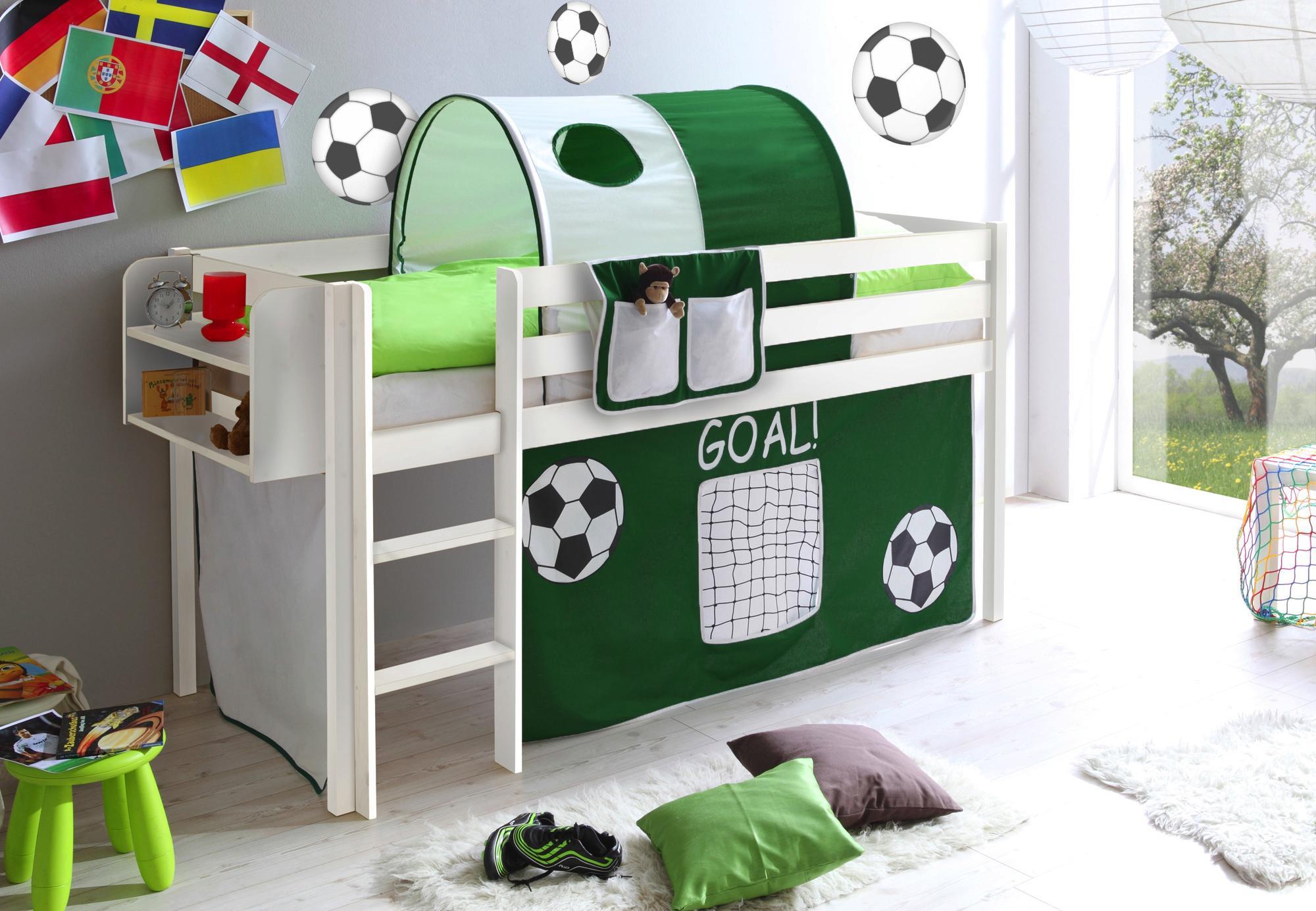 Spielbett in Weiß mit Vorhang online kaufen