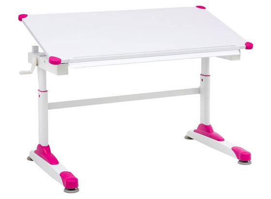 Jugendschreibtisch B: 119 Weiß/ Rosa - Weiß/Rosa, Basics, Holzwerkstoff/Metall (119/62/67cm) - MID.YOU Jugendschreibtisch B: 119 Weiß/ Rosa - Weiß/Rosa, Basics, Holzwerkstoff/Metall (119/62/67cm) - MID.YOU