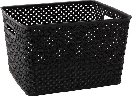 Košík Mona - čierna/sivá, plast (35/29/22cm) - Mömax modern living Košík Mona - čierna/sivá, plast (35/29/22cm) - Mömax modern living