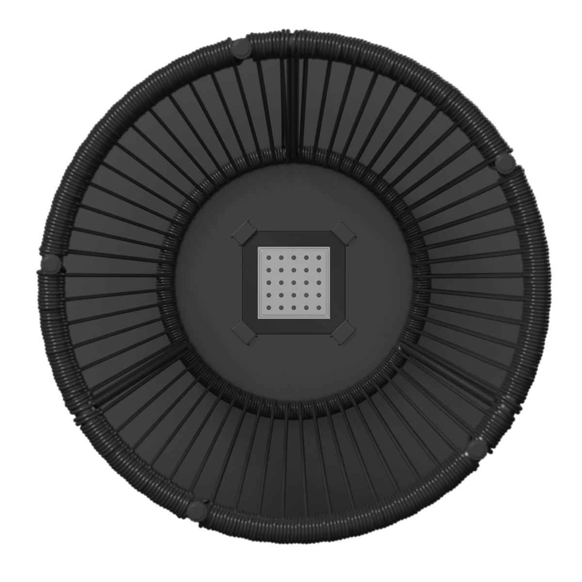 ZÁHRADNÝ PRÍRUČNÝ STOLÍK RUFFY - čierna, Modern, kov/plast (55/47/55cm) - Bessagi Garden