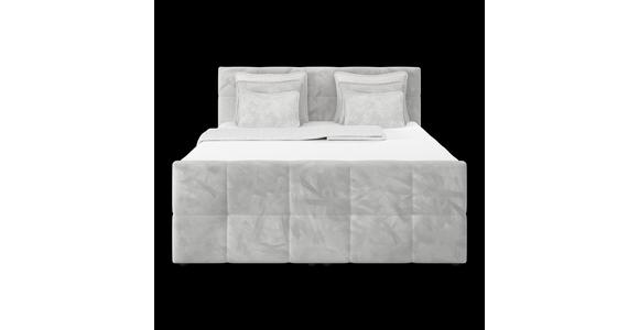 Boxspringbett mit Topper und Bettkasten 180x200 cm Medino - Hellgrau, KONVENTIONELL, Holz/Holzwerkstoff (180/200cm) - Luca Bessoni