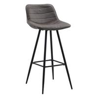Barhocker-Set Jordan - Anthrazit/Schwarz, LIFESTYLE, Textil/Metall (49/101/43cm) - MID.YOU