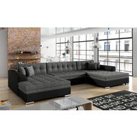 Wohnlandschaft Vento Anthrazit /schwarz U: 165x359x165 Cm - Chromfarben/Anthrazit, Design, Textil (165/359/165cm) - MID.YOU