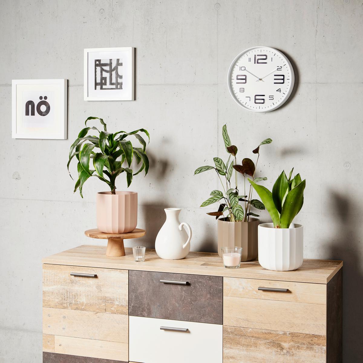 Falióra Aresi - fekete/fehér, Design, műanyag/Üveg (30/4cm) - Luca Bessoni