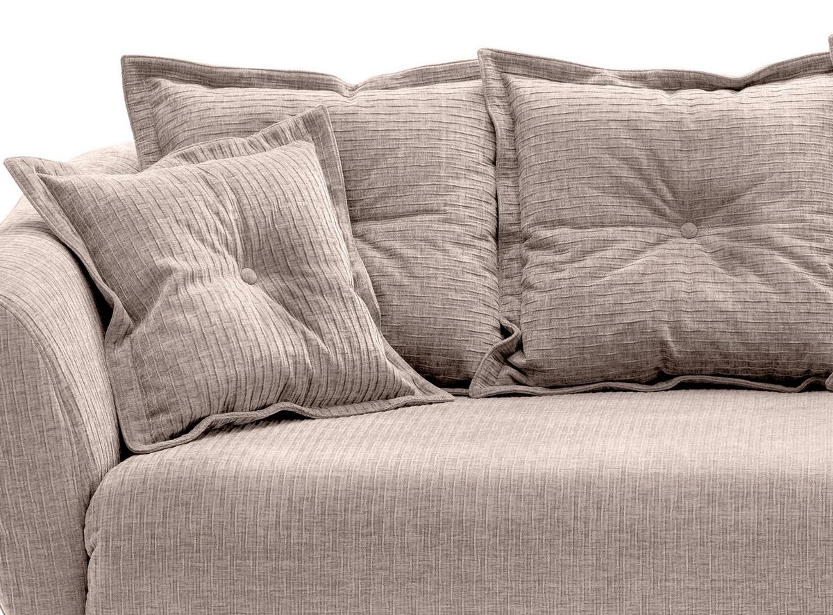 3-Sitzer-Sofa Baggio Beige B: 236 cm - Beige/Schwarz, MODERN, Textil (236/94/103cm) - Livetastic