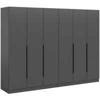 Drehtürenschrank Kopenhagen Anthrazit B: 240 Cm - Anthrazit, MODERN, Holzwerkstoff (240/181/52cm) - MID.YOU