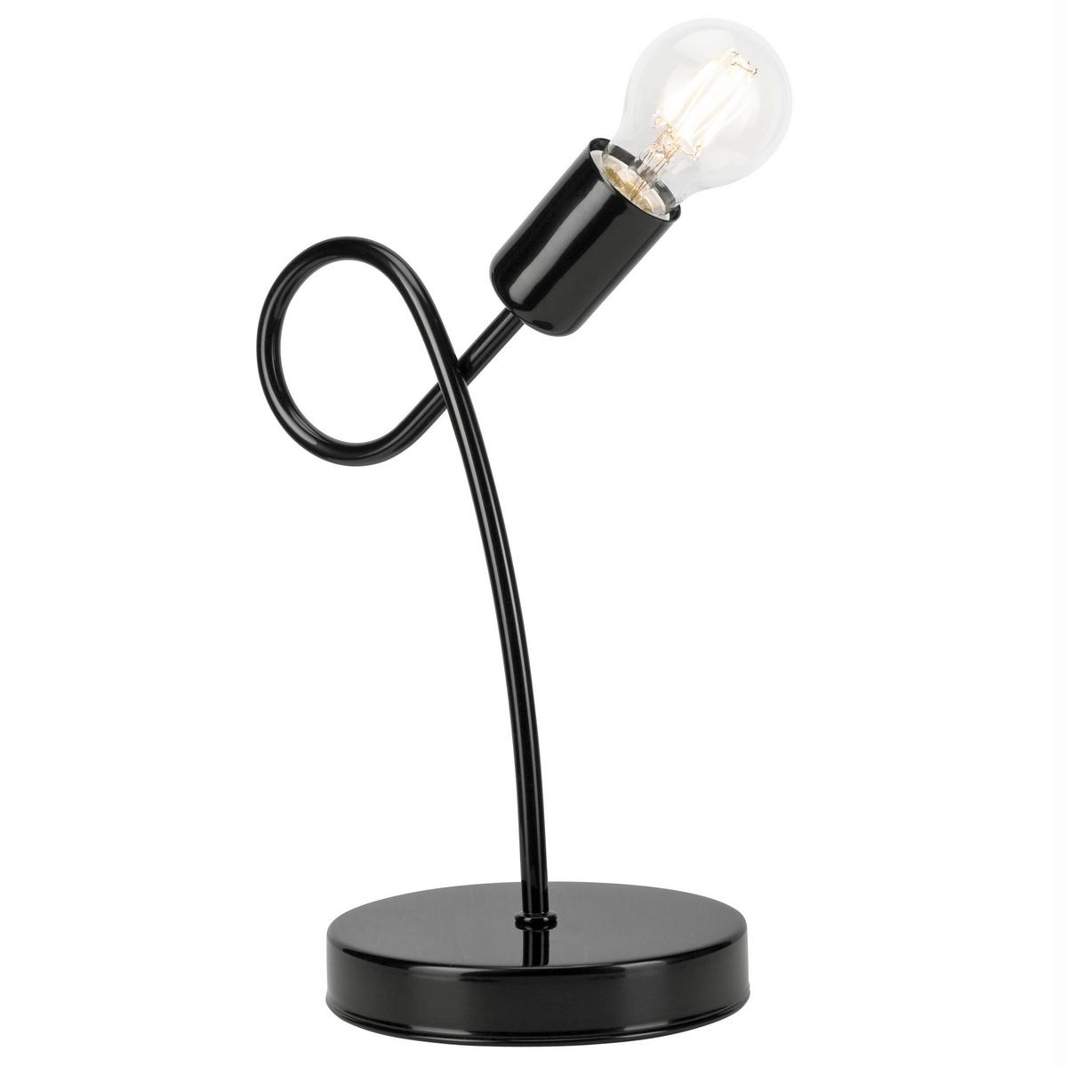 Schreibtischleuchte Camilla Schwarz Hochglanz B: 32 Cm - Schwarz Hochglanz/Weiß Hochglanz, KONVENTIONELL, Metall (32/32/19cm)